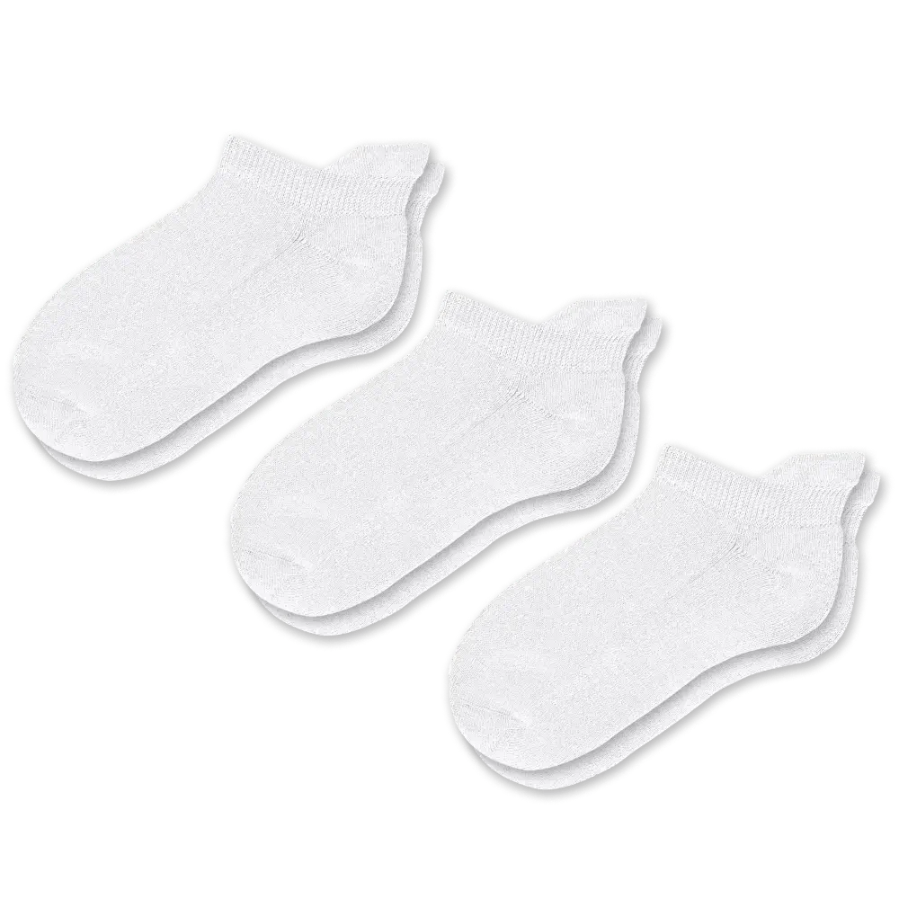 White Ankle Socks Bundle 3-Pack