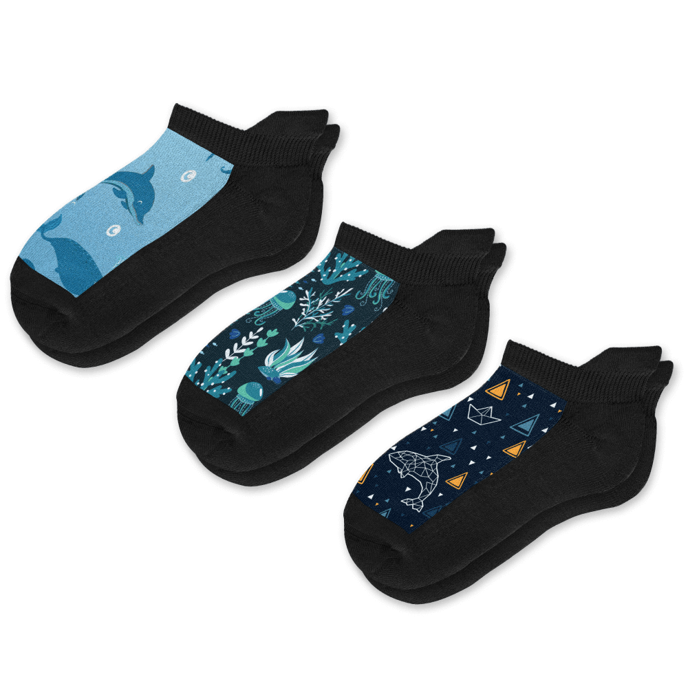 Marine Ankle Socks 3-Pack Bundle