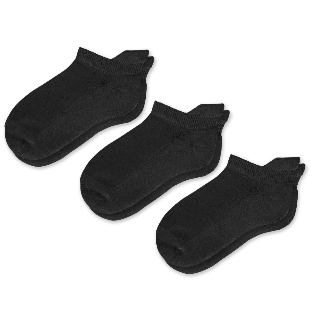 Black Ankle Socks Bundle 3-Pack