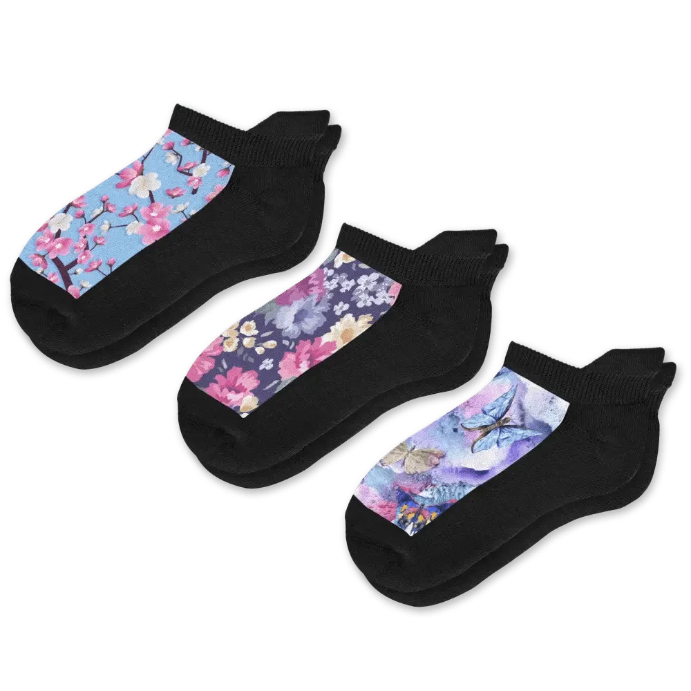 Flower Power Ankle Socks Bundle 3-Pack