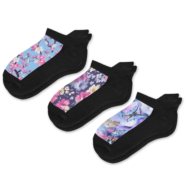 Flower Power Ankle Socks Bundle 3-Pack