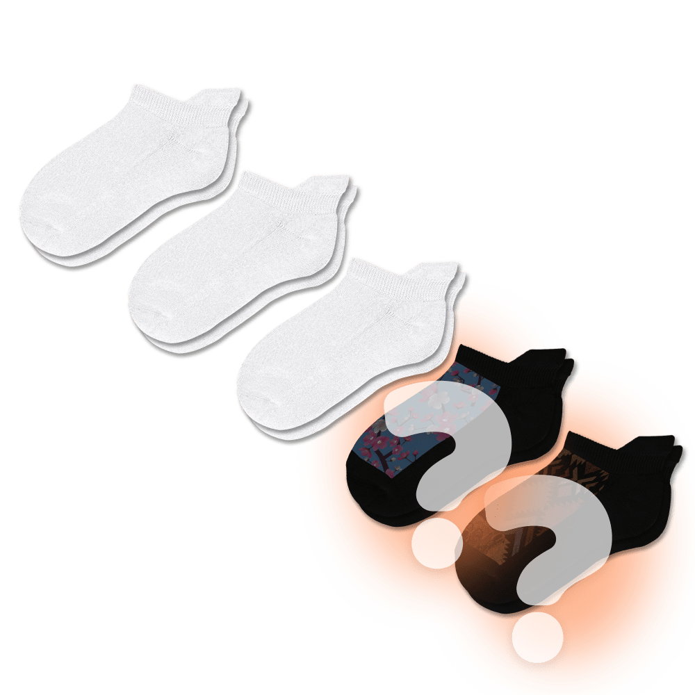 White & Mystery Ankle Socks Bundle 5-Pack