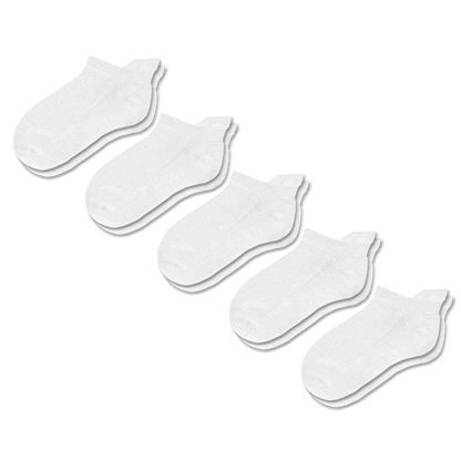 White Ankle Socks Bundle 5-Pack