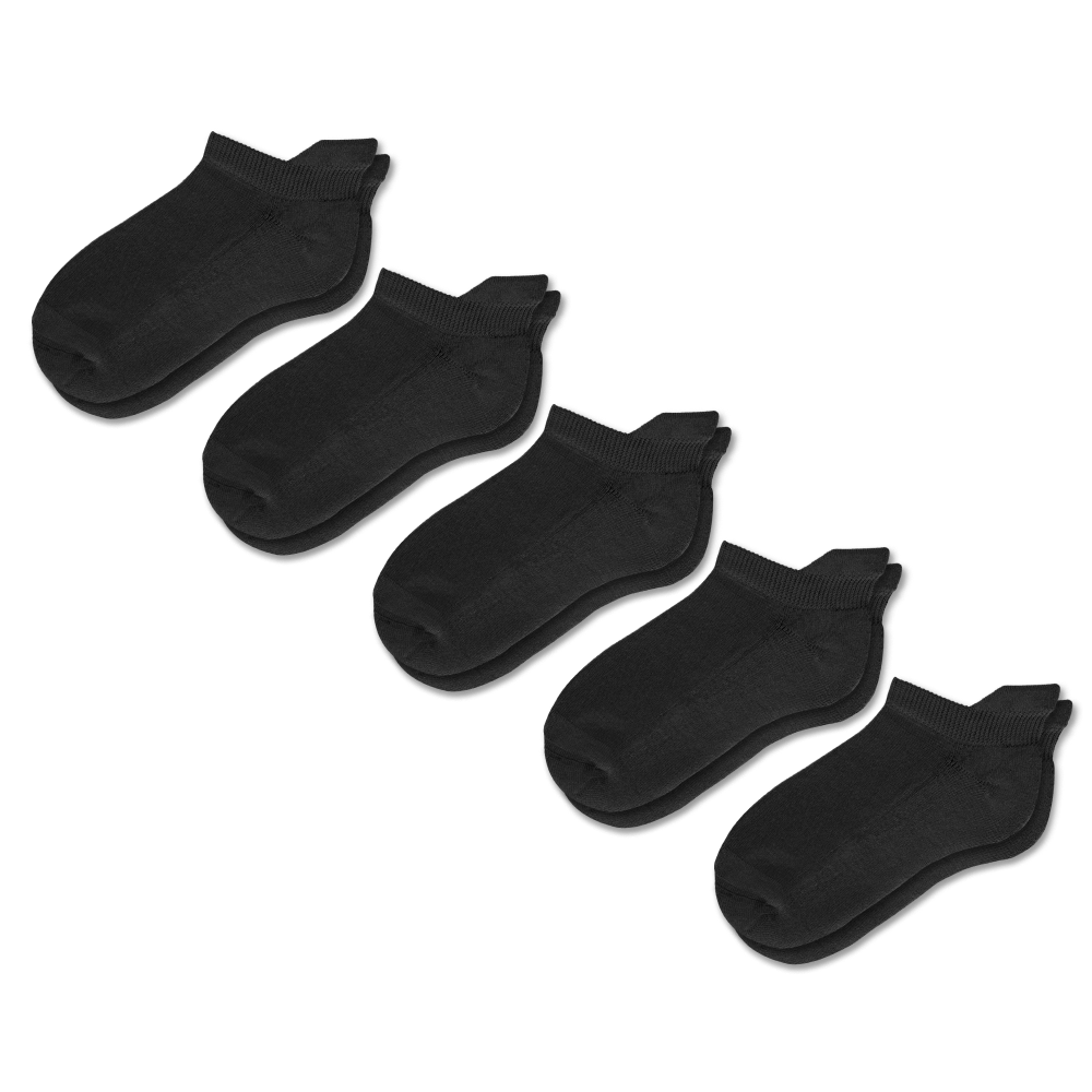 Black Ankle Socks Bundle 5-Pack
