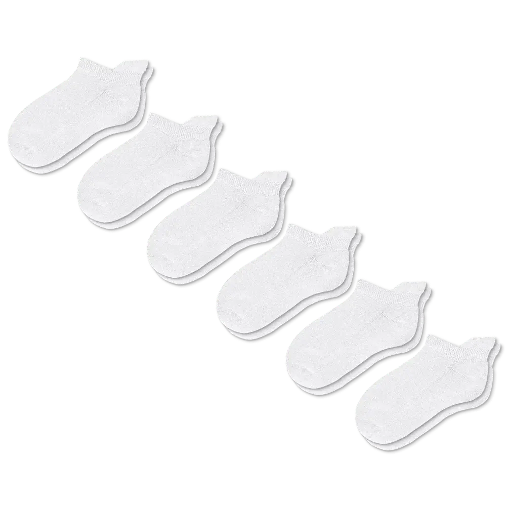 White Ankle Socks Bundle 6-Pack