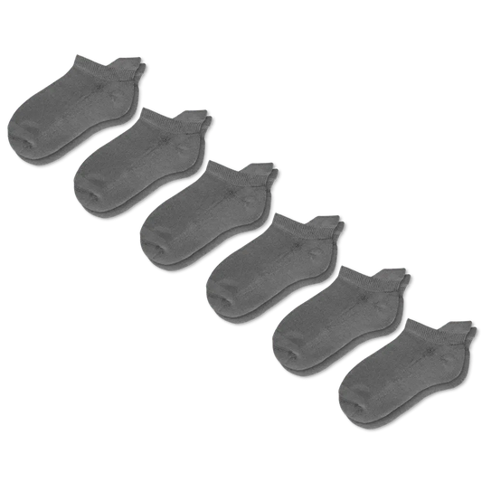 Gray Ankle Socks Bundle 6-Pack