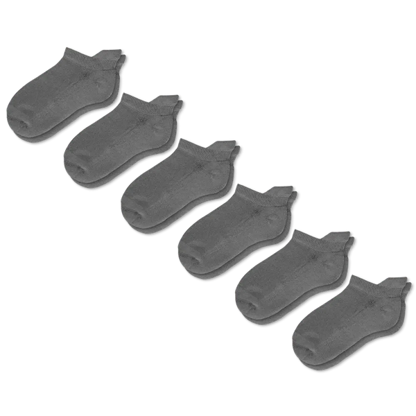 Gray Ankle Socks Bundle 6-Pack