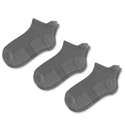 Gray Ankle Compression Socks Bundle 3-Pack