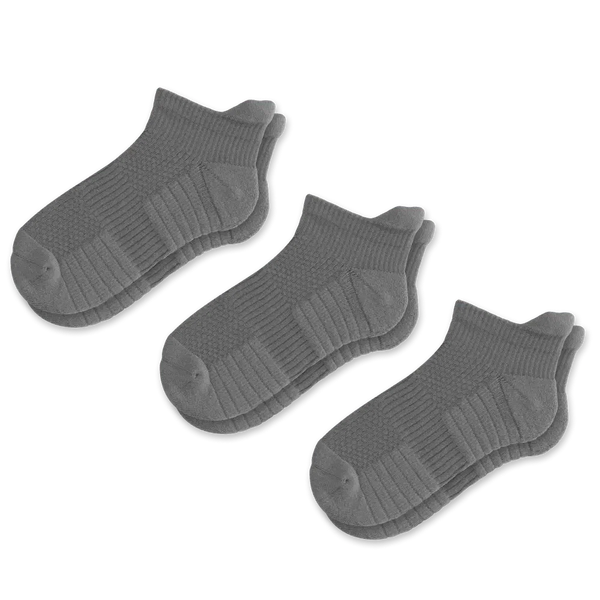 Gray Ankle Compression Socks Bundle 3-Pack