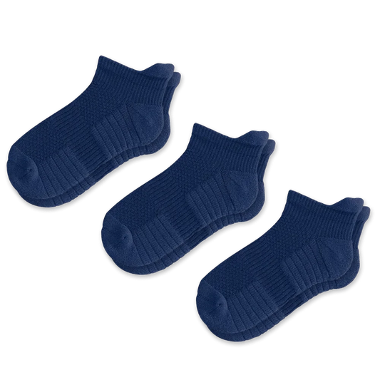 Navy Blue Ankle Compression Socks Bundle 3-Pack