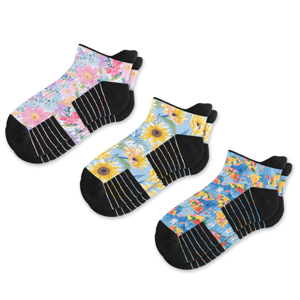 Bloom Ankle Compression Socks 3-Pack Bundle