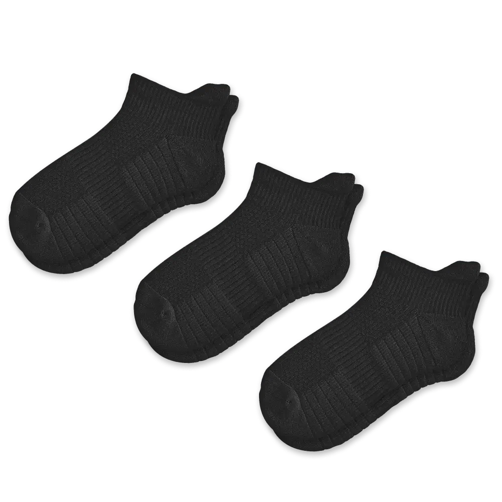 Black Ankle Compression Socks Bundle 3-Pack