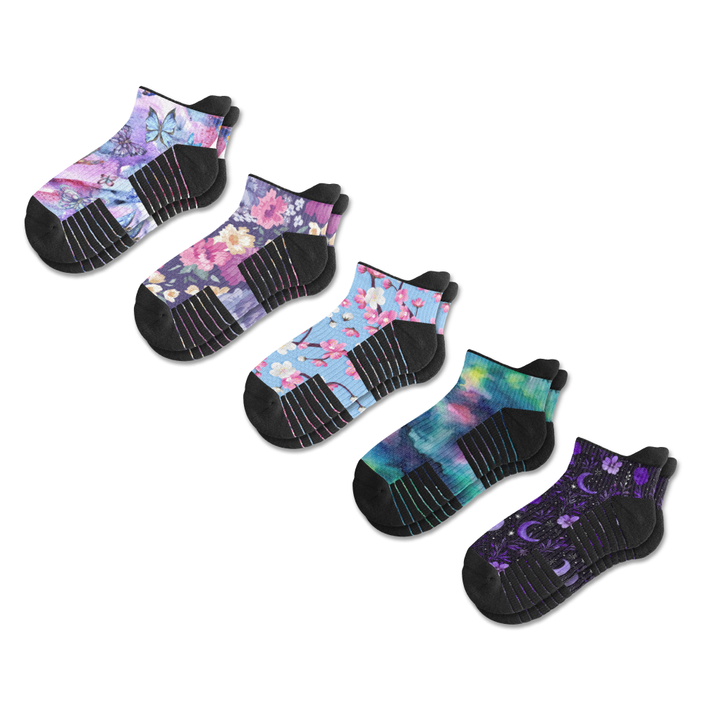 Night Nature Ankle Compression Socks 5-Pack Bundle