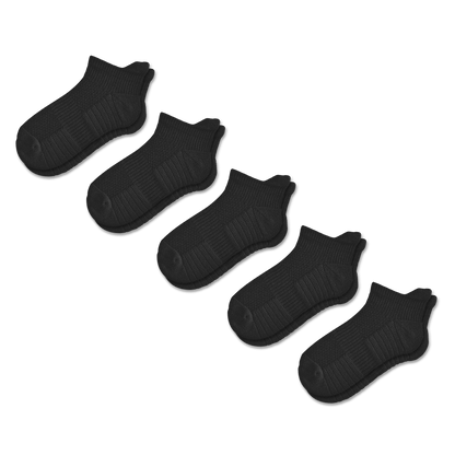 Black Ankle Compression Socks 5-Pack Bundle