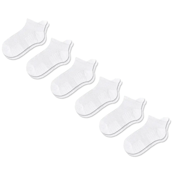 White Ankle Compression Socks Bundle 6-Pack