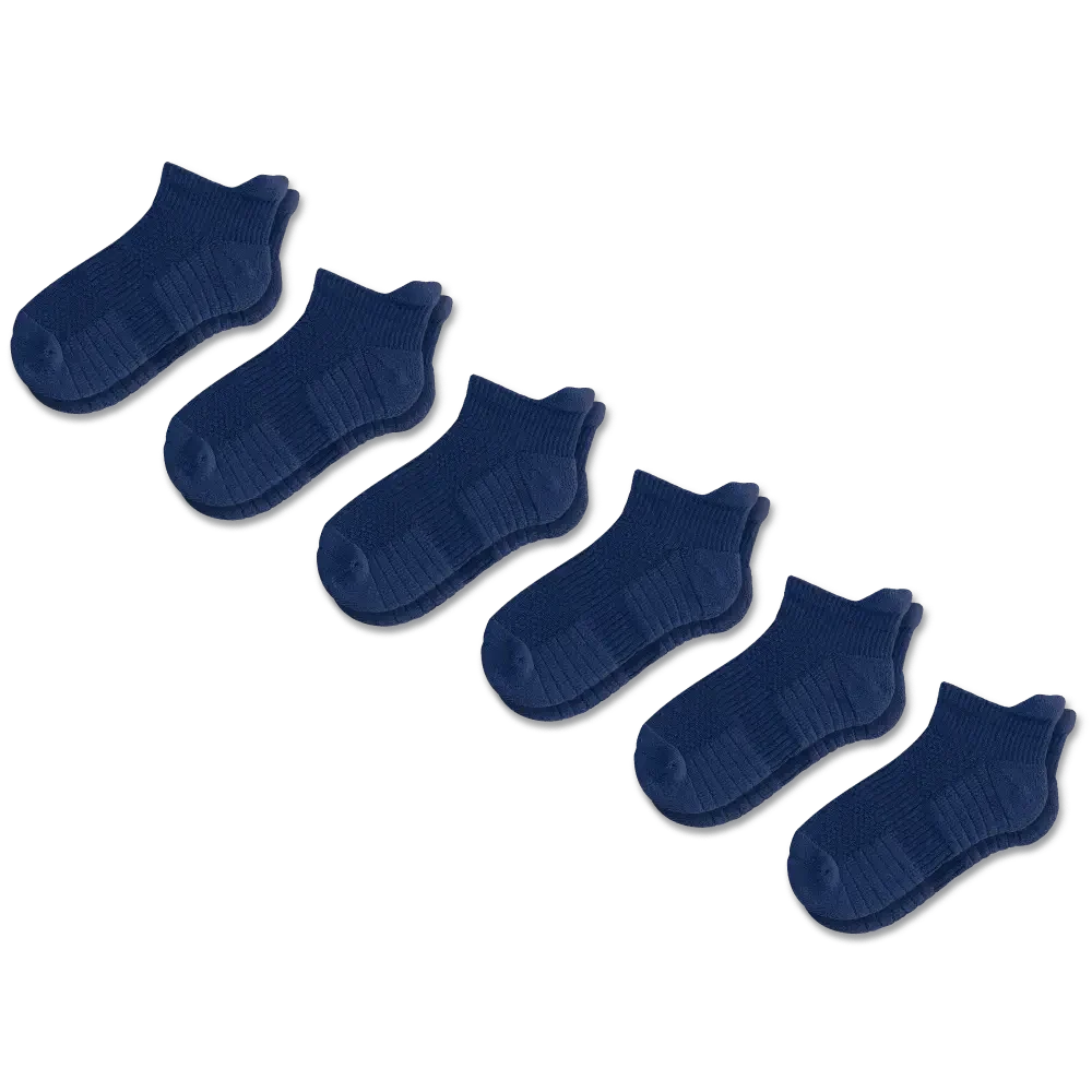 Navy Blue Ankle Compression Socks Bundle 6-Pack