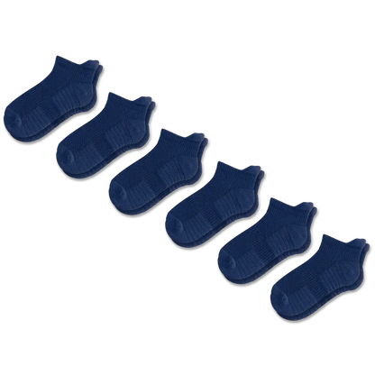 Navy Blue Ankle Compression Socks Bundle 6-Pack