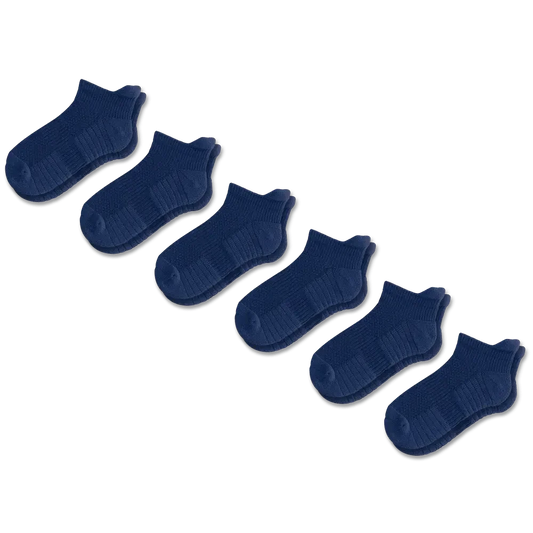 Navy Blue Ankle Compression Socks Bundle 6-Pack