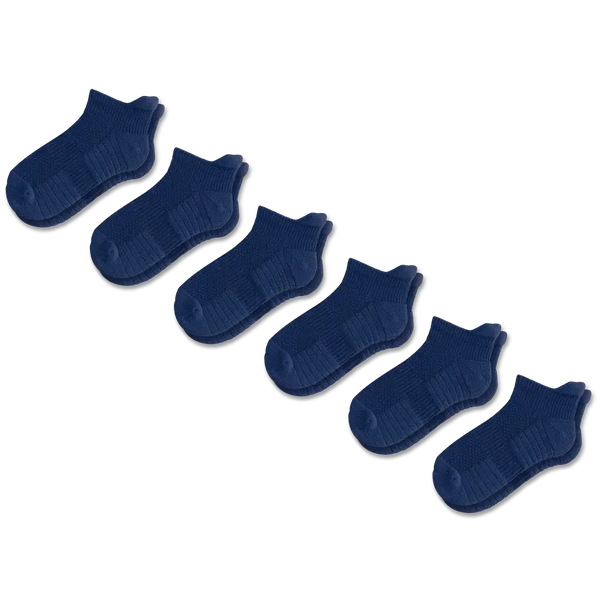 Navy Blue Ankle Compression Socks Bundle 6-Pack