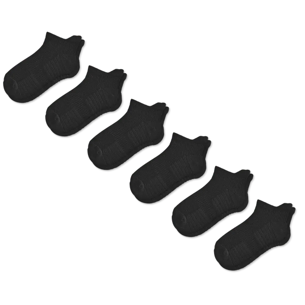 Black Ankle Compression Socks Bundle 6-Pack