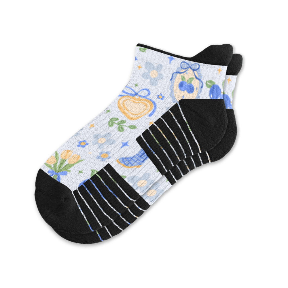Berry Blue Ankle Compression Socks