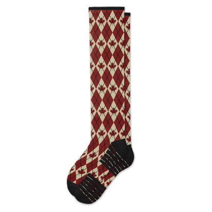Canadian Argyle Compression Socks