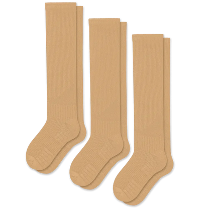 Tan Compression Socks Bundle 3-Pack
