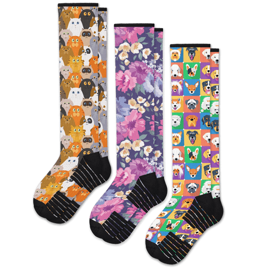 Paws & Petals Compression Socks Bundle 3-Pack