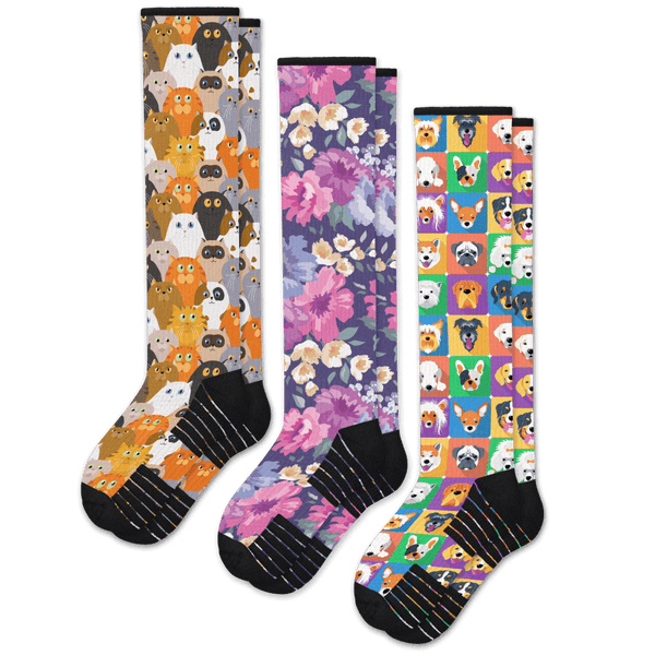 Paws & Petals Compression Socks Bundle 3-Pack