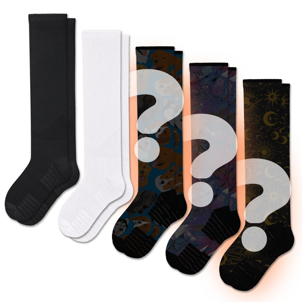 Monochrome & Mystery Compression Socks Bundle 5-Pack