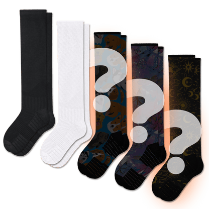 Monochrome & Mystery Compression Socks Bundle 5-Pack