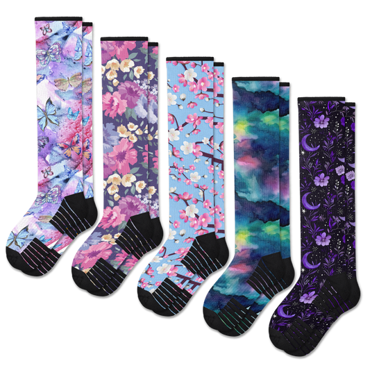 Night Nature Compression Socks Bundle 5-Pack