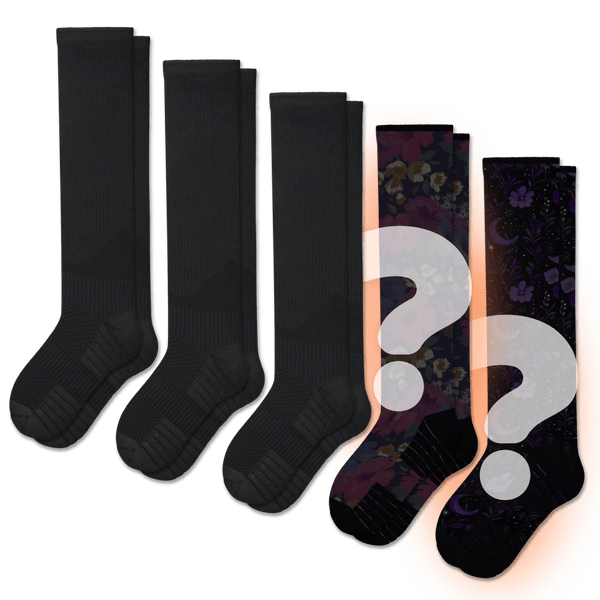 Black & Mystery EasyStretch™ Socks Bundle 5-Pack