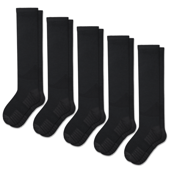 Black Compression Socks Bundle 5-Pack