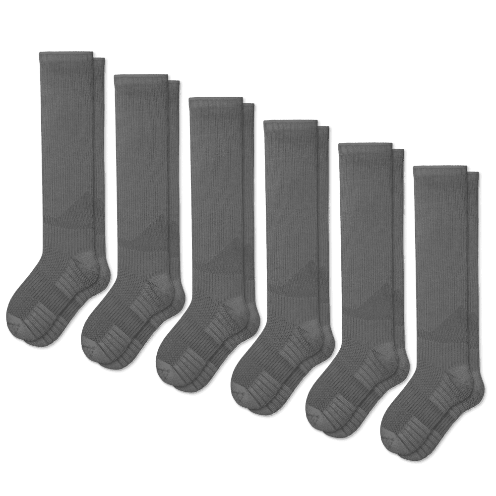 Gray Compression Socks Bundle 6-Pack