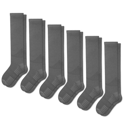 Gray Compression Socks Bundle 6-Pack