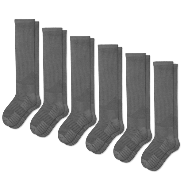 Gray Compression Socks Bundle 6-Pack