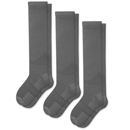 Gray Compression Socks Bundle 3-Pack