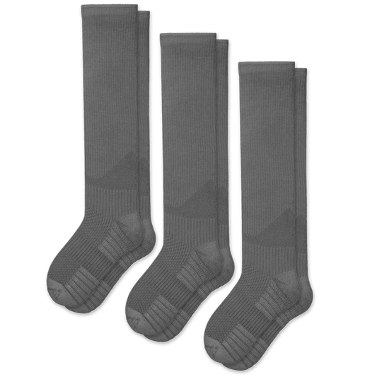 Gray Compression Socks Bundle 3-Pack