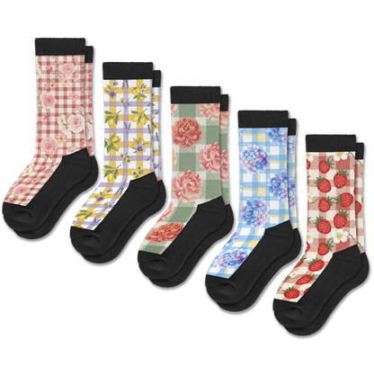 Gingham Garden EasyStretch™ Socks 5-Pack Bundle