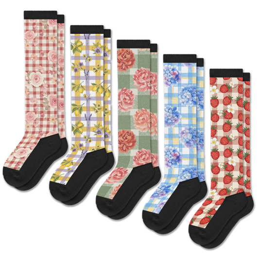 Gingham Garden EasyStretch™ Socks 5-Pack Bundle