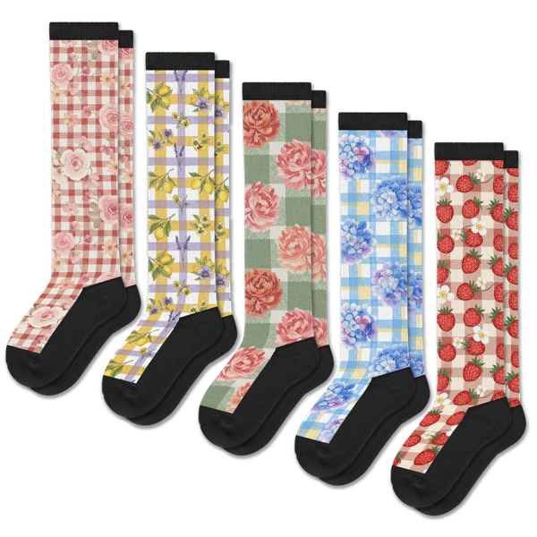 Gingham Garden EasyStretch™ Socks 5-Pack Bundle