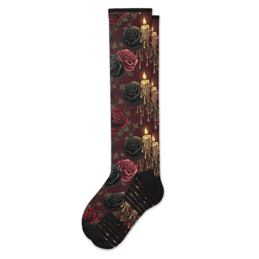Gothic Rose Compression Socks