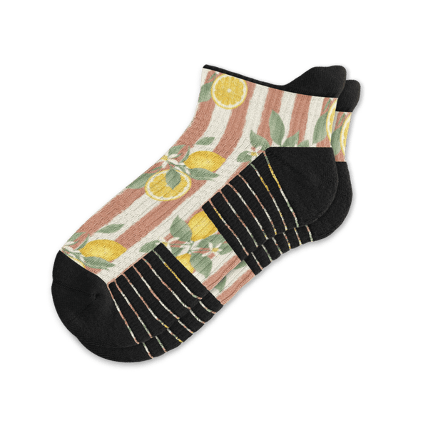 Lemon Stripes Ankle Compression Socks