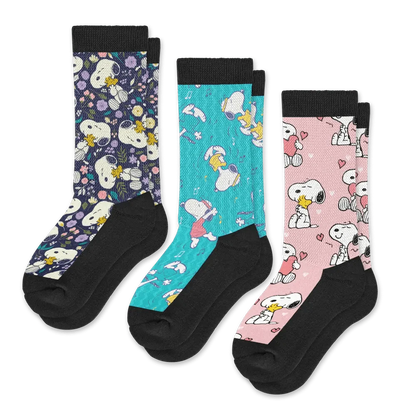 Live Laugh Snoopy EasyStretch™ Socks Bundle 3-Pack