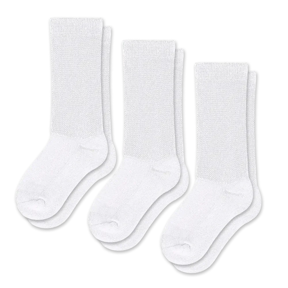White EasyStretch™ Socks Bundle 3-Pack
