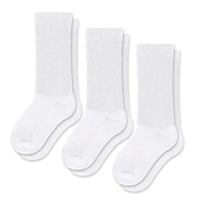 White EasyStretch™ Socks Bundle 3-Pack