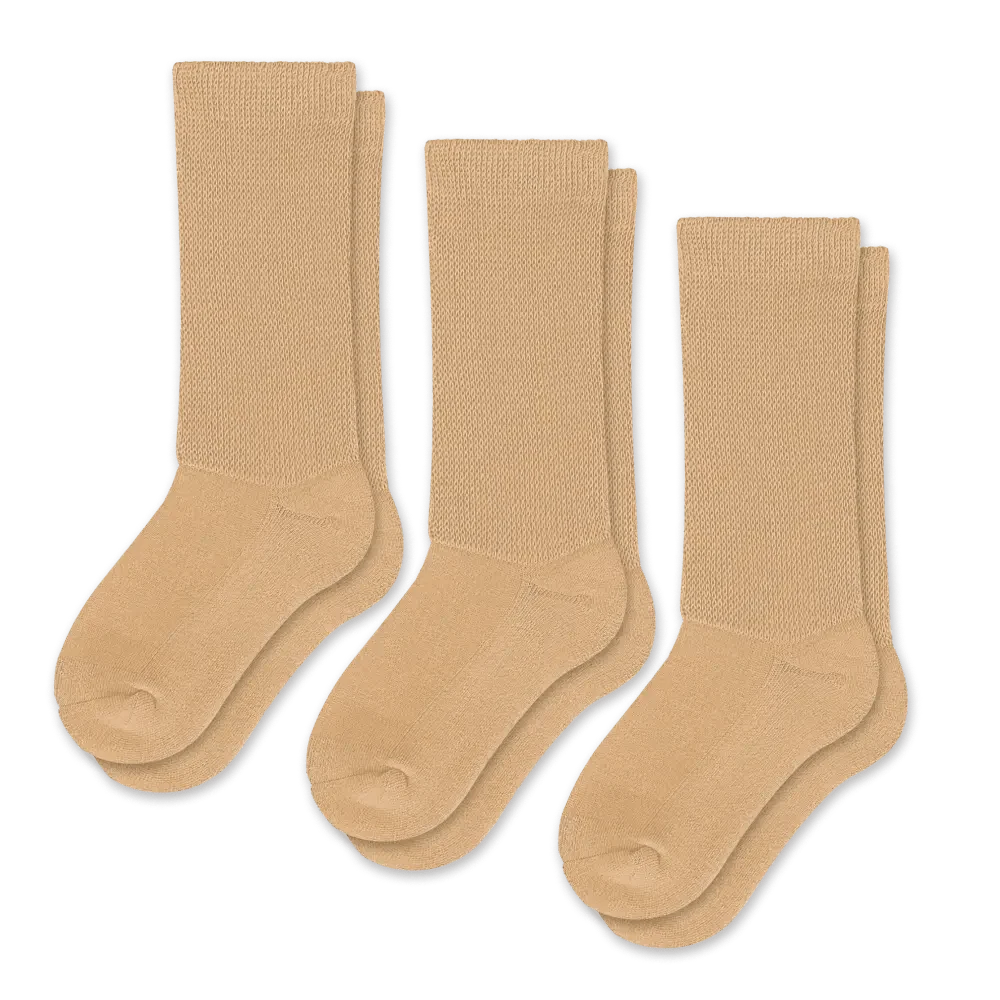 Tan EasyStretch™ Socks Bundle 3-Pack