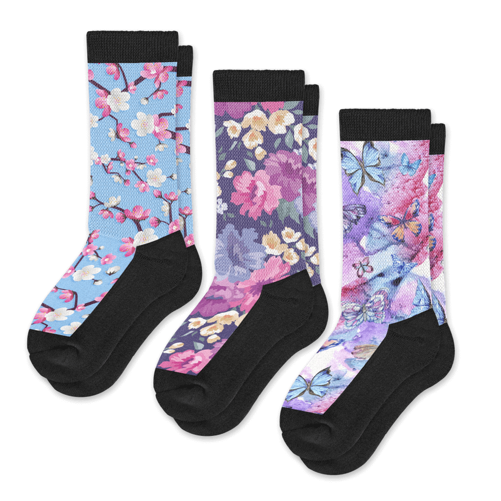 Flower Power EasyStretch™ Socks Bundle 3-Pack