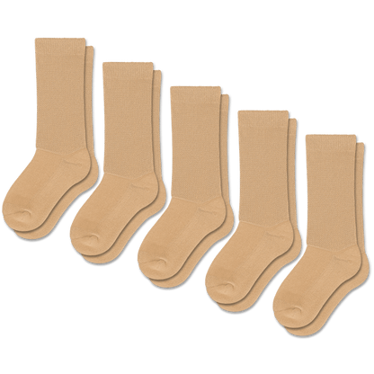 Tan EasyStretch™ Socks Bundle 5-Pack